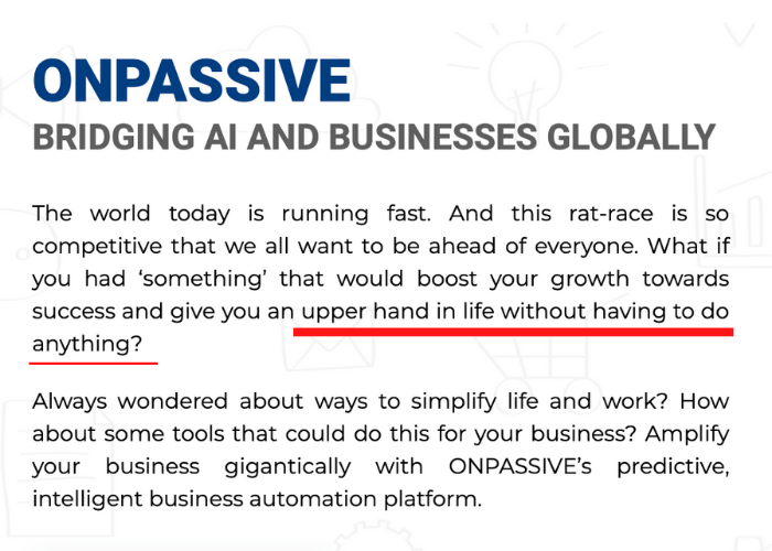 Onpassive Claims